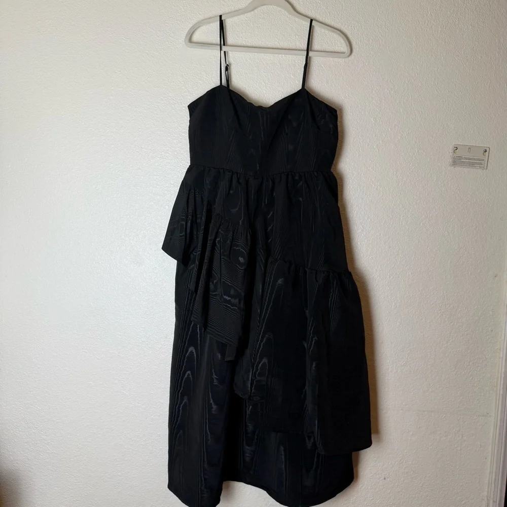 New Kate Spade x Target Tiered Ruffle Midi Tank Top Dress Size S/M Black